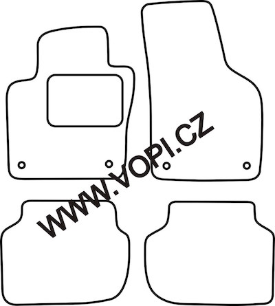 Přesné gumové koberce béžové / šedé Volkswagen Jetta 2011 ->